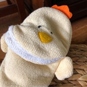 Kids duck washcloth puppet